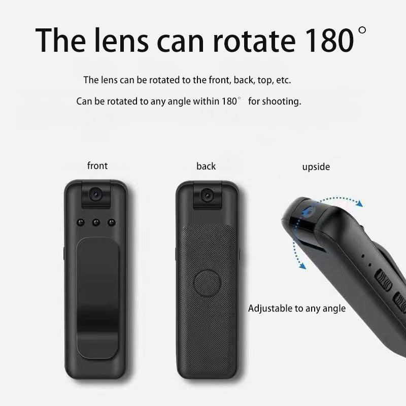 Portable HD action camera with audio and video recording capabilities—an ideal tool for surveillance and filming.