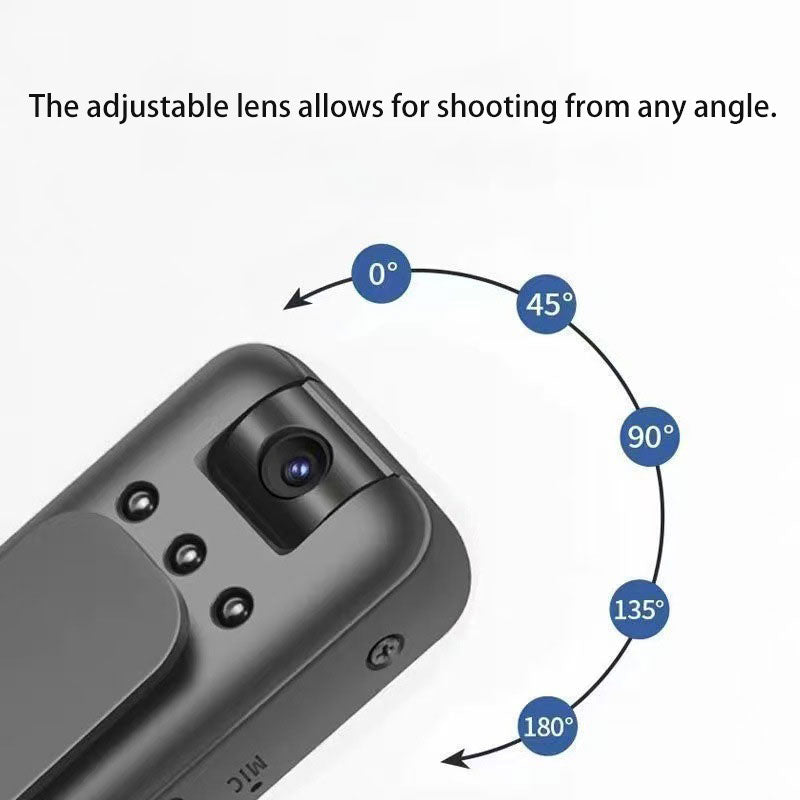 Portable HD action camera with audio and video recording capabilities—an ideal tool for surveillance and filming.