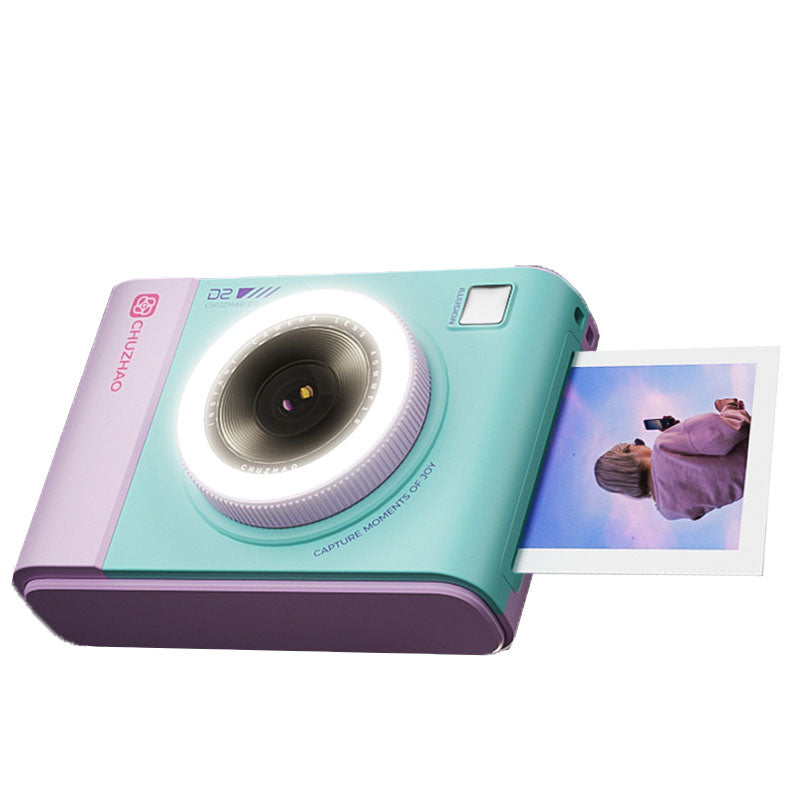 High-definition color instant camera for students, perfect for birthday gifts, printable photos, and photo transfer to mobile phones.
