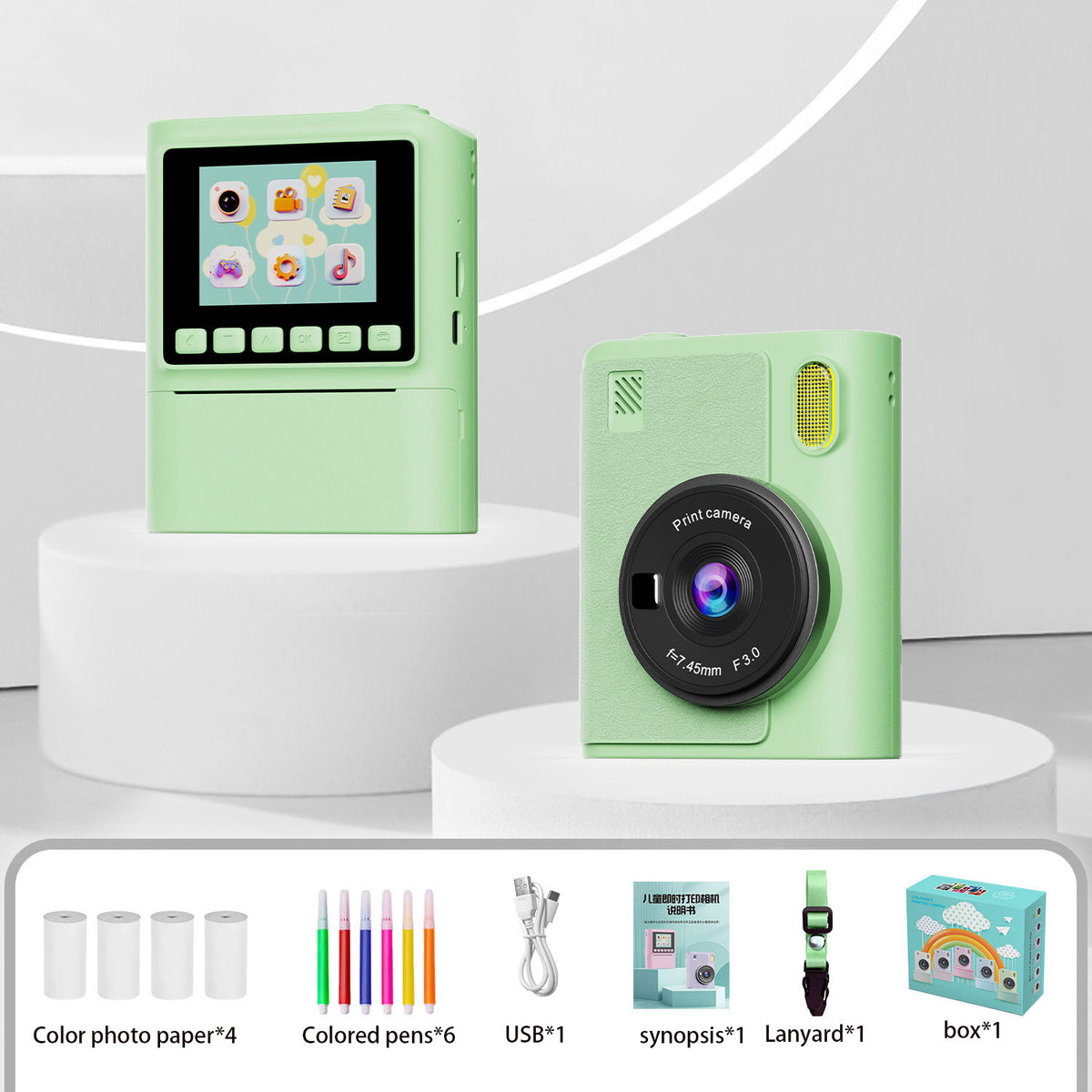 Instant Color Camera with Screen – Takes Photos & Videos, Prints Photos – Kids' Instant Print Camera