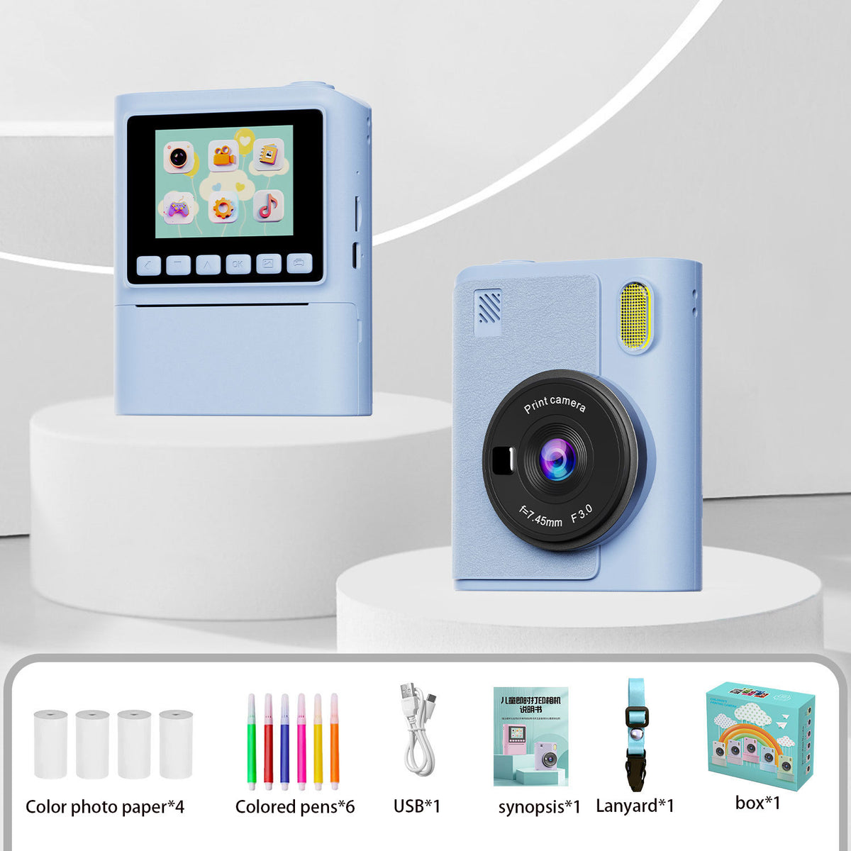 Instant Color Camera with Screen – Takes Photos & Videos, Prints Photos – Kids' Instant Print Camera